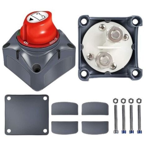Interrupteur de batterie Coupe Batterie 12V 24V Coupe Circuit Batterie pour Bateau Camion Voiture Tracteur Autobus Caravane