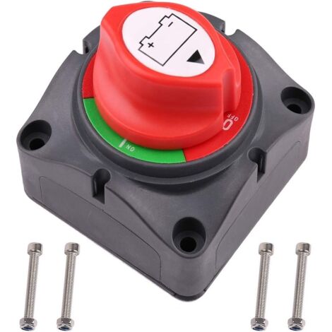 Interrupteur de Batterie Coupe Batterie 6V 12V 24V 48V 60V, Commutateur de Batterie pour Voiture camping car Bateau Camion Tracteur Auto Moto Anti-vol 275/1250A