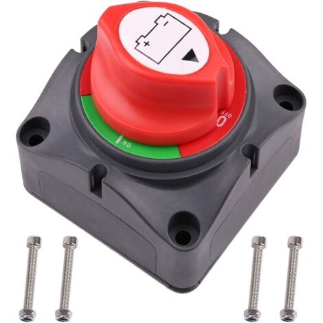 Interrupteur de Batterie Coupe Batterie 6V 12V 24V 48V 60V, Commutateur de Batterie pour Voiture camping car Bateau Camion Tracteur Auto Moto Anti-vol 275/1250A
