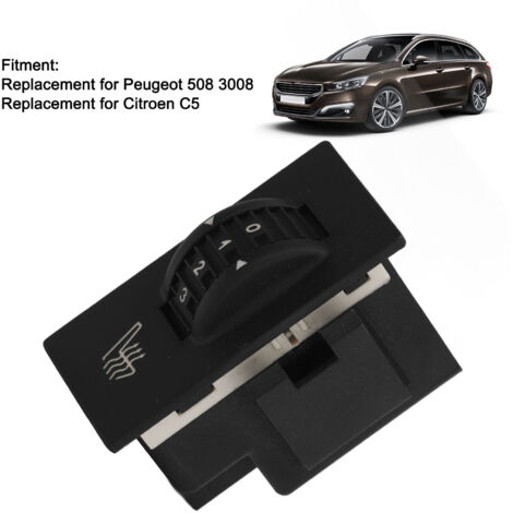 Interrupteur de Chauffage de Siège - Bouton de Régulation de Température pour Peugeot 508/3008 et Citroën C5 - Kit de Remplacement Robuste
