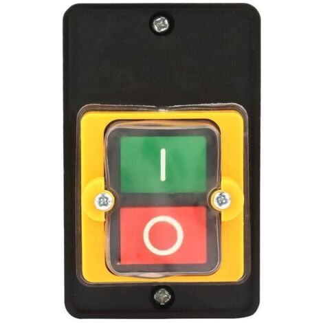 Interrupteur de commande étanche KAO-10KH interrupteur à bouton-poussoir marche/arrêt AC 220 V / 380 V 10A avec base