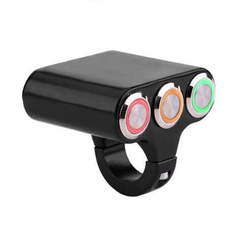 Interrupteur de Commande pour Motocyclette 22mm avec LED - ON/OFF pour Phares et Feux de Position