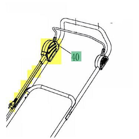 INTERRUPTEUR DE CONSENTEMENT AU DÉMARRAGE DE LA TONDEUSE ÉLECTRIQUE ORIGINAL MTD 092.64.494