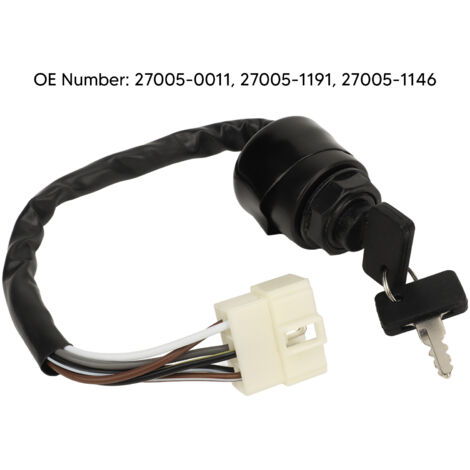 Interrupteur de Contact Clé 27005-0011 Construction Solide avec 2 Clés pour Mule 4000 4010