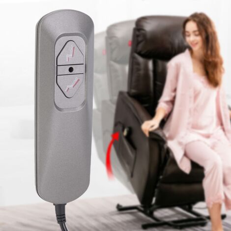 Interrupteur de Contrôle de Fauteuil Électrique Universal 5 Pin 2 Boutons avec Câble 1.25m pour Récliner et Sofa Électrique