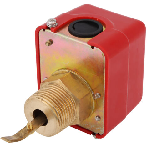 Interrupteur de débit d'eau en laiton 10Bar, filetage NPT, palette de contrôle, 1 pièce, AC250V, rouge