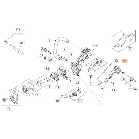Interrupteur de débroussailleuse ORIGINAL OLEOMAC BC22T - GSTH240 2317032R