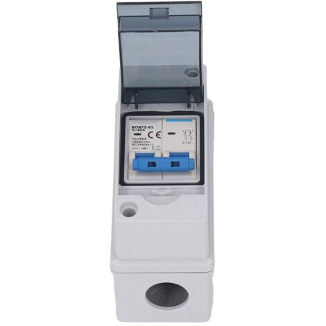 Interrupteur de Déconnexion Cc 2P 40A 1000V, Disjoncteur Miniature à Couvercle Transparent de Protection avec Boîtier de Distribution IP65,A