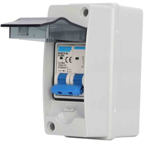 Interrupteur de Déconnexion CC, Disjoncteur Miniature de Protection contre la Foudre 25A 1000V avec Boîtier de Distribution étanche IP65