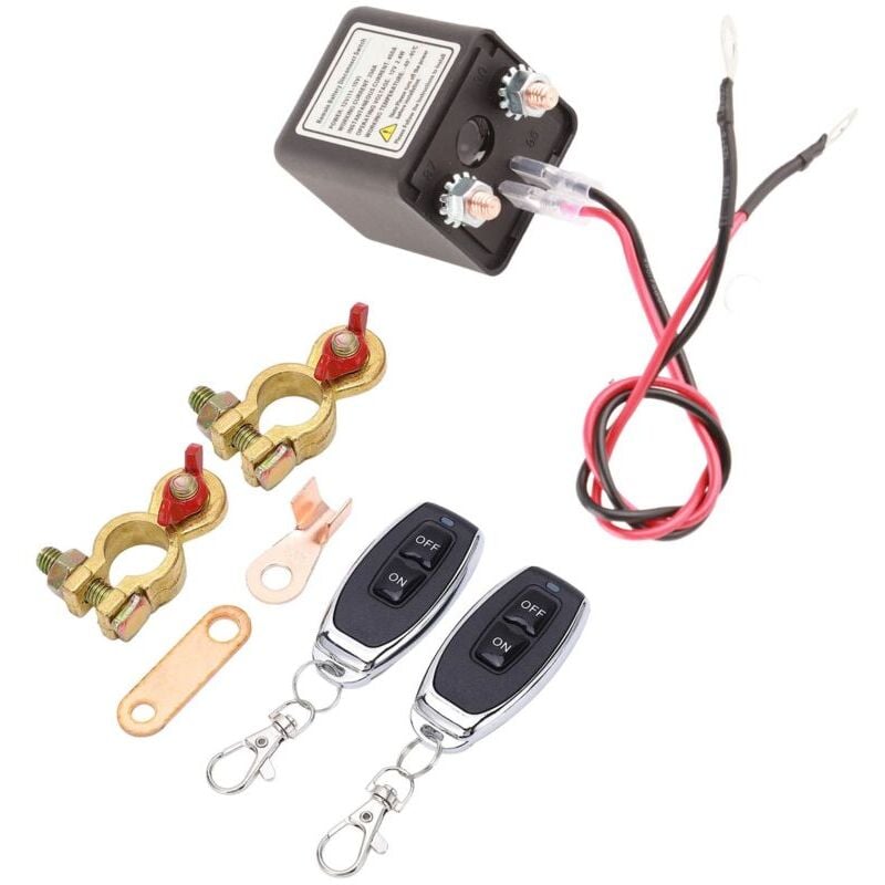 SNQ - Interrupteur de Déconnexion de Batterie à Distance, DC12V 250A Télécommande sans Fil Antivol Interrupteur de Mise à Niveau pour Voiture,