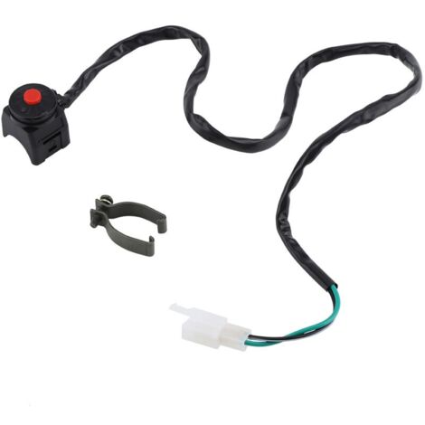 Interrupteur de Démarrage/Arrêt, Bouton de Commande de Klaxon de Guidon ON/OFF 7/8"de Moto Switch 22mm Contrôle du Klaxon