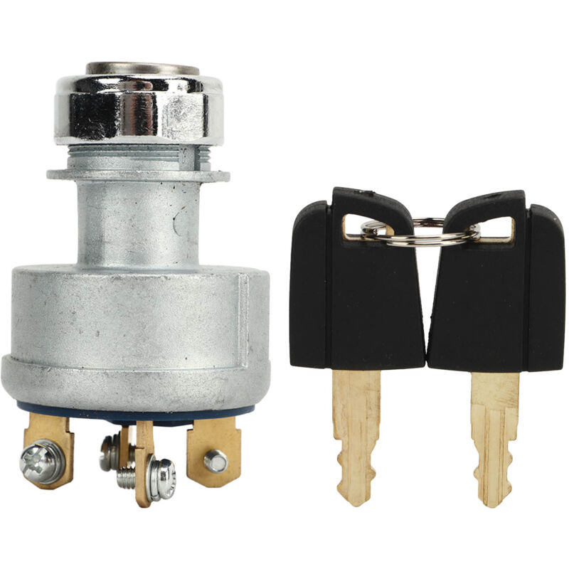 Jeffergarden - Interrupteur de démarrage d'allumage 9G7641 Interrupteur de démarrage à clé d'allumage à 4 fils avec remplacement de 2 clés pour pelle
