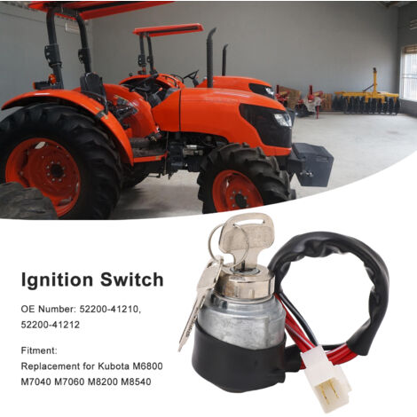 Interrupteur de démarrage en alliage d'aluminium 52200-41210 pour tracteurs Kubota M6800 M7040 M7060 M8200 M8540