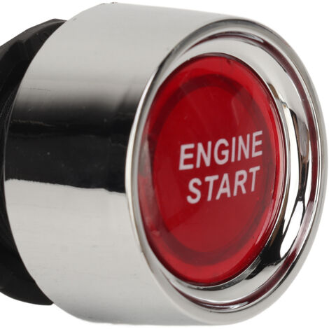 Interrupteur de démarrage moteur 12V 50A Bouton-poussoir rouge pour véhicules