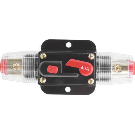 Interrupteur de disjoncteur de courant à réinitialisation automatique Ampères audio Protection contre les surcharges Porte-fusible avec réinitialisation manuelle pour voiture Marine Boat Stereo40A