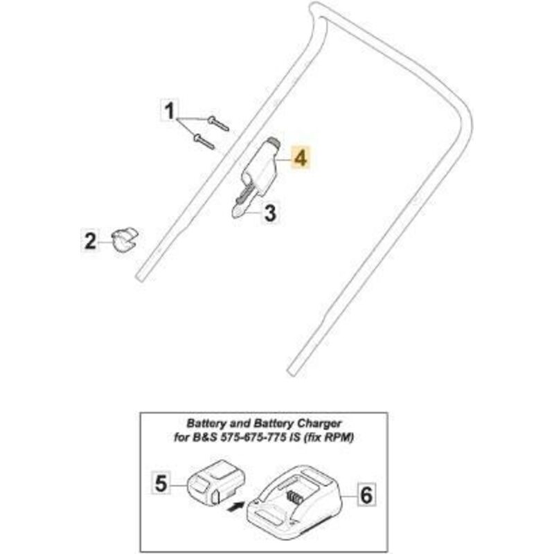 Interrupteur de démarrage pour moteur B&S INSTART MP1 Origine STIGA GGP - CASTELGARDEN 381600401/1