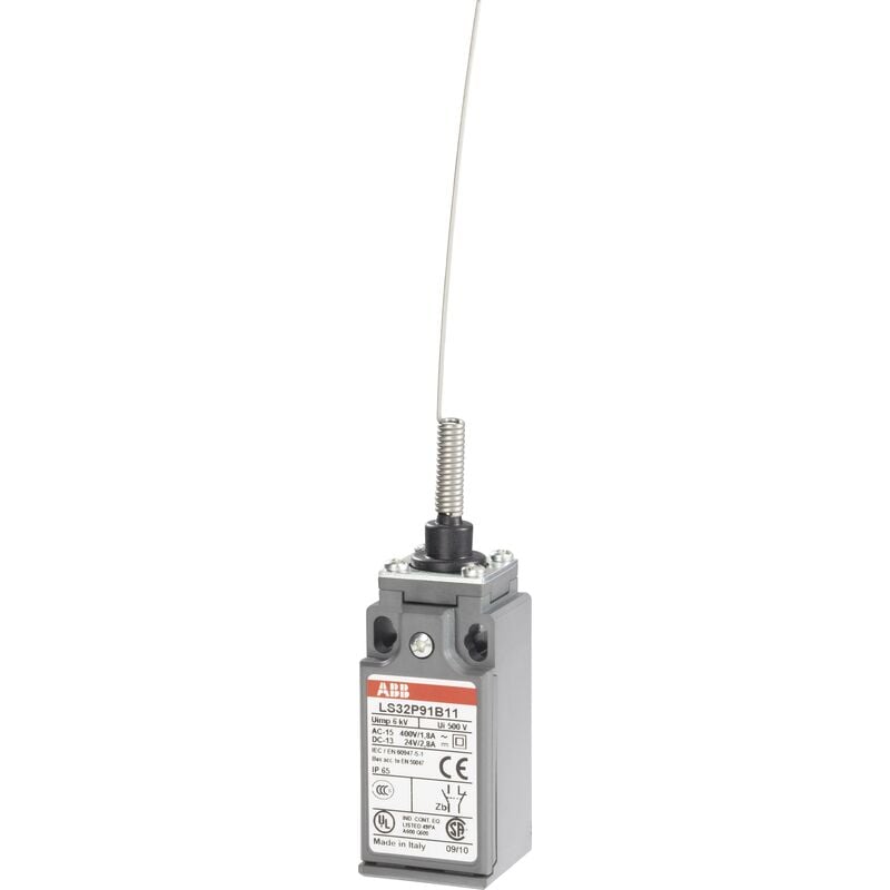 1SBV010391R1211 LS32P91B11 Interrupteur de fin de course 400 v/ac 1.8 a tige à ressort à rappel IP65 1 pc(s) D75093 - ABB