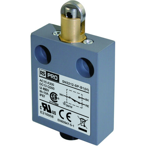 Interrupteur de fin de course RS PRO, A galet, 1 NF / 1 NO, 3A, 240V c.a. ( Prix pour 1 )