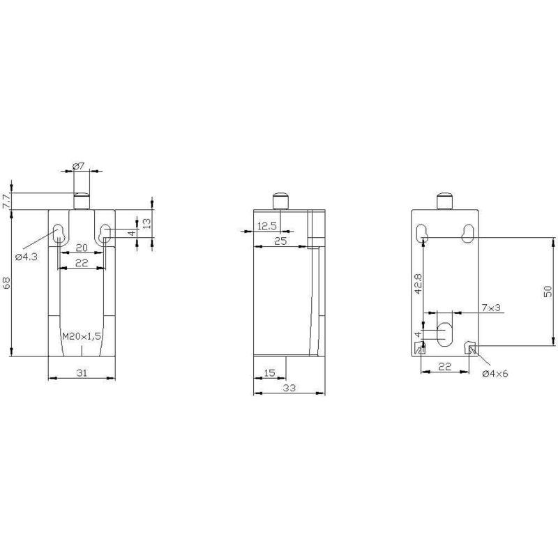 3SE52320BC05 3SE5232-0BC05 Interrupteur de fin de course 240 v/ac 3 a poussoir à rappel IP67 1 pc(s) - Siemens
