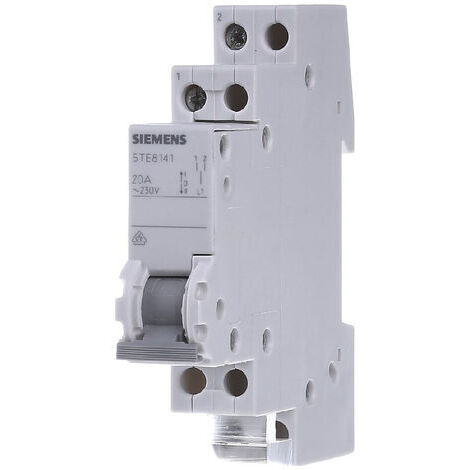 Interrupteur de groupe gris 1 pôle 6 mm² 20 A 1 inverseur (RT) Siemens 5TE8141