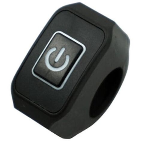 Interrupteur de guidon de moto avec lampe LED, bouton momentané pour voiture électrique, 22 mm, blanc