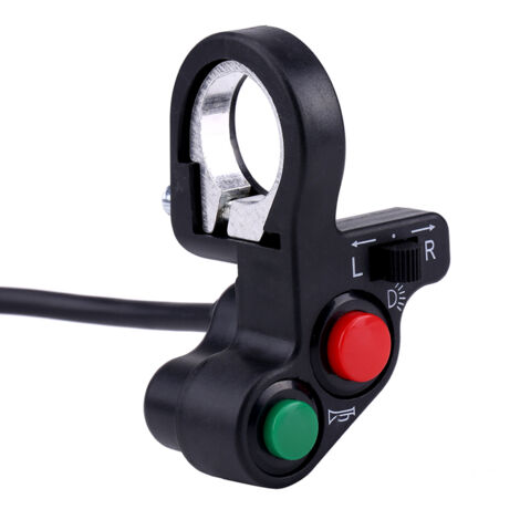 Interrupteur de guidon moto 22mm, bouton phare, clignotant, klaxon, marche/arrêt