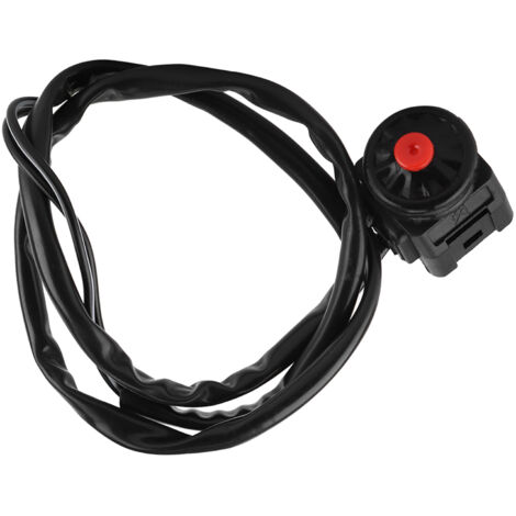 Interrupteur de guidon pour moto, accessoire de moto noir durable, interrupteur de klaxon universel, bouton d'arrêt d'urgence pour moto