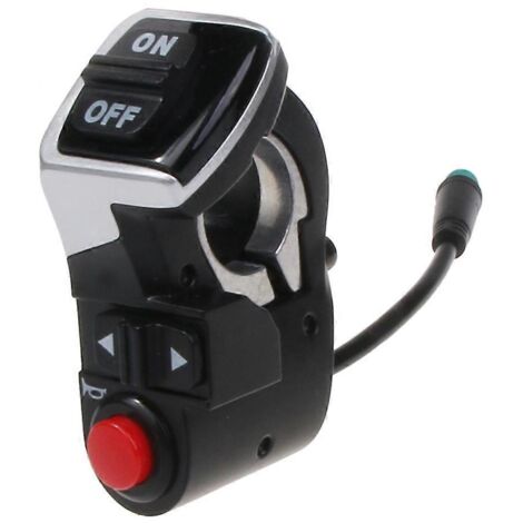 Interrupteur de Guidon pour Scooter Électrique, Bouton Clignotants Marche/Arrêt Compatible Kugoo M4