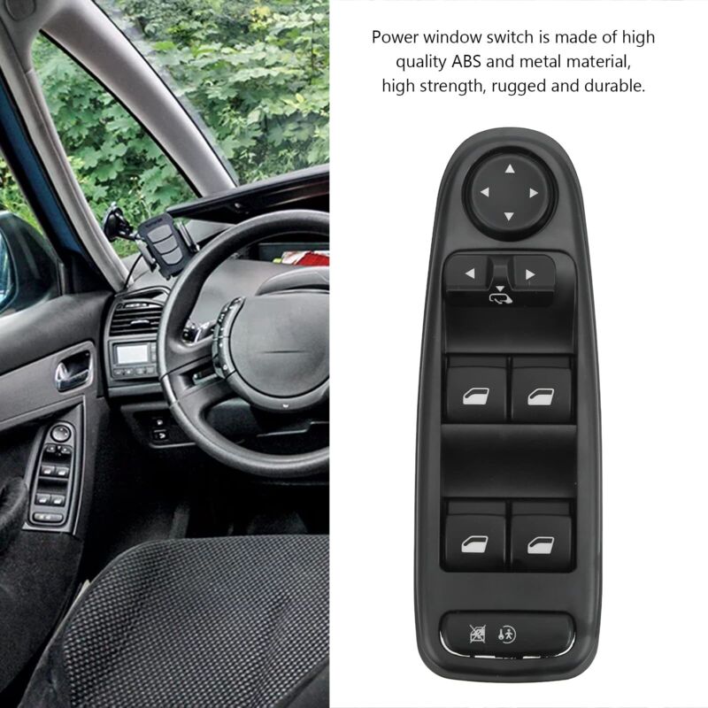 Jeffergarden - Interrupteur de lève-vitre électrique pour voiture, interrupteur principal Lève-vitre électrique Interrupteur de lève-vitre 96639383ZD