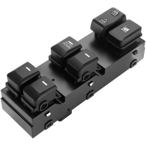 Interrupteur de lève-vitre électrique avant gauche côté conducteur – Compatible avec Kia Sportage 2.0L L4 (essence) 2014-2017, 2.0L L4 (essence) et 2.4L L4 (essence) 2011-2013 – Remplace la pièce 9357