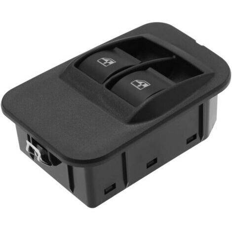 Interrupteur de lève-vitre électrique avec cadre 6490.G8 735461275 compatible avec Nemo Doblo Fiorino Qubo Bipper Combo Interrupteur intérieur Bouton de commande Noir