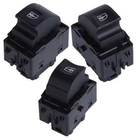 Interrupteur de lève-vitre électrique pour Renault Duster Kangoo Dacia Lodgy Benz - Noir