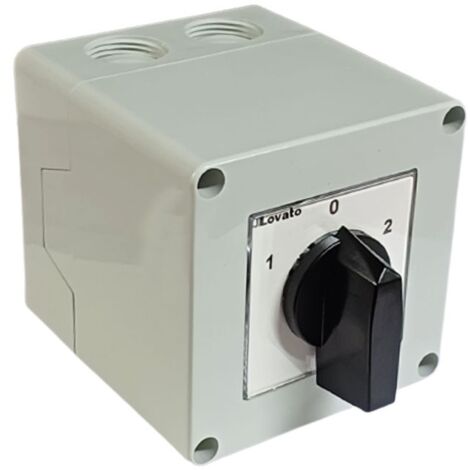 Interrupteur de ligne Lovato avec bouton 4P 20A en boîte 7GN2075P
