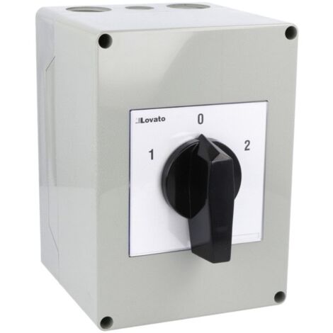 Interrupteur de ligne Lovato avec bouton 4P 63A en boîte 7GN6375P