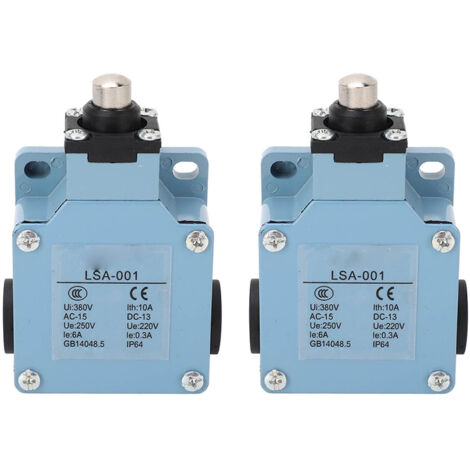 Interrupteur de Limite Momentané avec Ressort Auto-Réinitialisation, LSA-001, Double Commande Zinc et IP64 pour CNC
