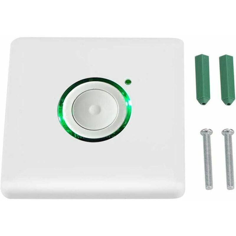 Start - Interrupteur de minuterie murale, AC110 220V Extérieur led Interrupteur de minuterie à retard de contact tactile 16 niveaux Paramètres de