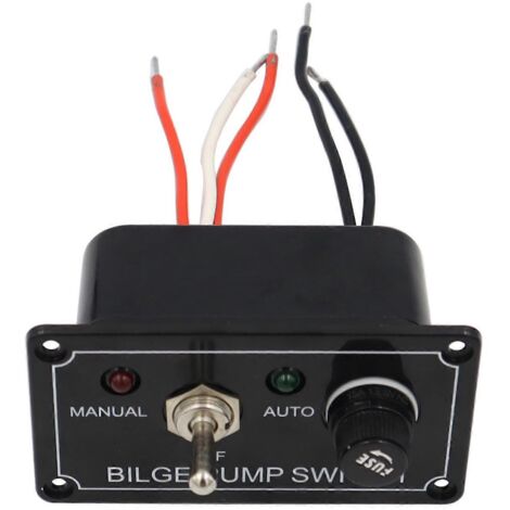 Interrupteur de pompe de cale pour bateau avec indicateur lumineux LED, panneau de commande à 3 voies