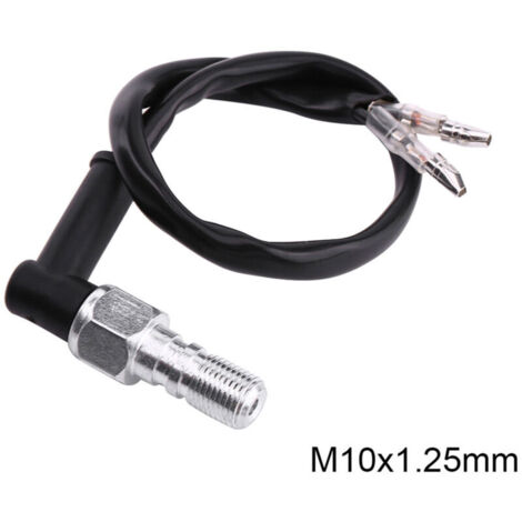 Interrupteur de Pression de Freinage Hydraulique M10 Universal, Contacteur de Feu Stop Hydraulique avec Rondelles (M10x1.25)