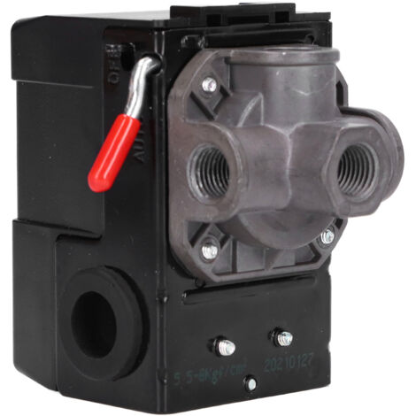 Interrupteur de pression mécanique 4 voies 4 trous pour compresseur d'air 220V 20A 95‑125PSI