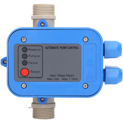 Interrupteur de pression réglable pour pompe à eau, 0.75 kW, 110-120V, étanche IP44, couleur gris bleu