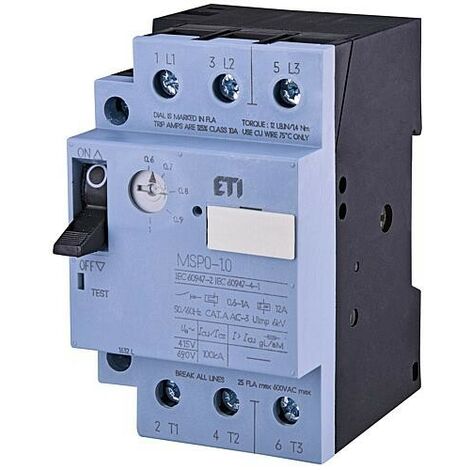 Interrupteur de protection moteur ETI MSP0-1.0, REG
