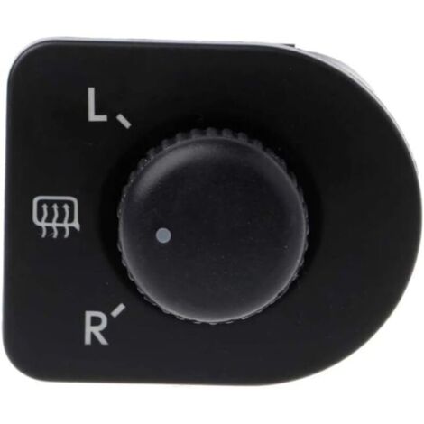 Interrupteur de rétroviseur latéral Interrupteur à bouton poussoir pour rétroviseurs latéraux Bouton de réglage Interrupteur de commande rétroviseur 1J1959565F Compatible avec Passat B5 Jetta