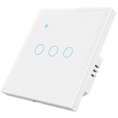 Interrupteur de rideau connecté Zigbee Alexa compatible avec Amazon Alexa et Google Home, interrupteur de rideau intelligent gris avec télécommande et fonction heure