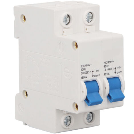 Interrupteur de sécurité à verrouillage pour disjoncteur CC 230 V/400 V bipolaire 16 A