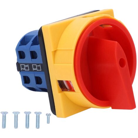 Interrupteur de Sélection Rotatif à Came 25A Verrouillable pour Charge AC440V DC240V, Commutateur Universel de Transfert d'Alimentation