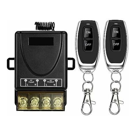 Interrupteur de télécommande Haute Puissance sans Fil 433Mhz, télécommande RF AC 220V/240V/110V 30A pour lumière, Pompe à Eau, appareils ménagers, Irrigation agricole
