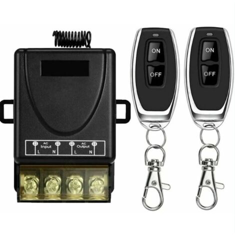 Interrupteur de télécommande Haute Puissance sans Fil 433Mhz, télécommande RF AC 220V/240V/110V 30A pour lumière, Pompe à Eau, appareils ménagers, Irrigation agricole