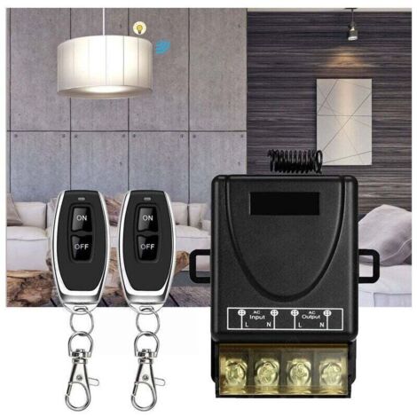 Interrupteur de télécommande Haute Puissance sans Fil 433Mhz, télécommande RF AC 220V/240V/110V 30A pour lumière, Pompe à Eau, appareils ménagers, Irrigation agricole,
