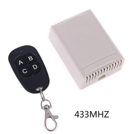 Interrupteur de télécommande sans fil 4 canaux 315 MHz/433 MHz pour relais 12 V/24 V CC (éclairage)