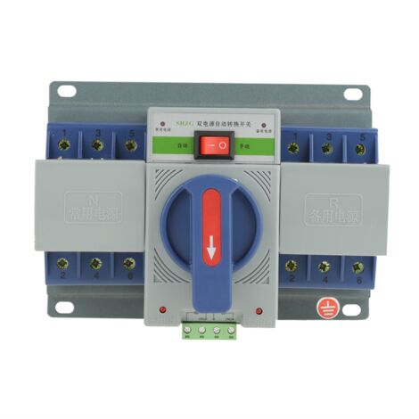 Interrupteur de transfert automatique 400V 63A 3P, disjoncteur double alimentation intelligent compact